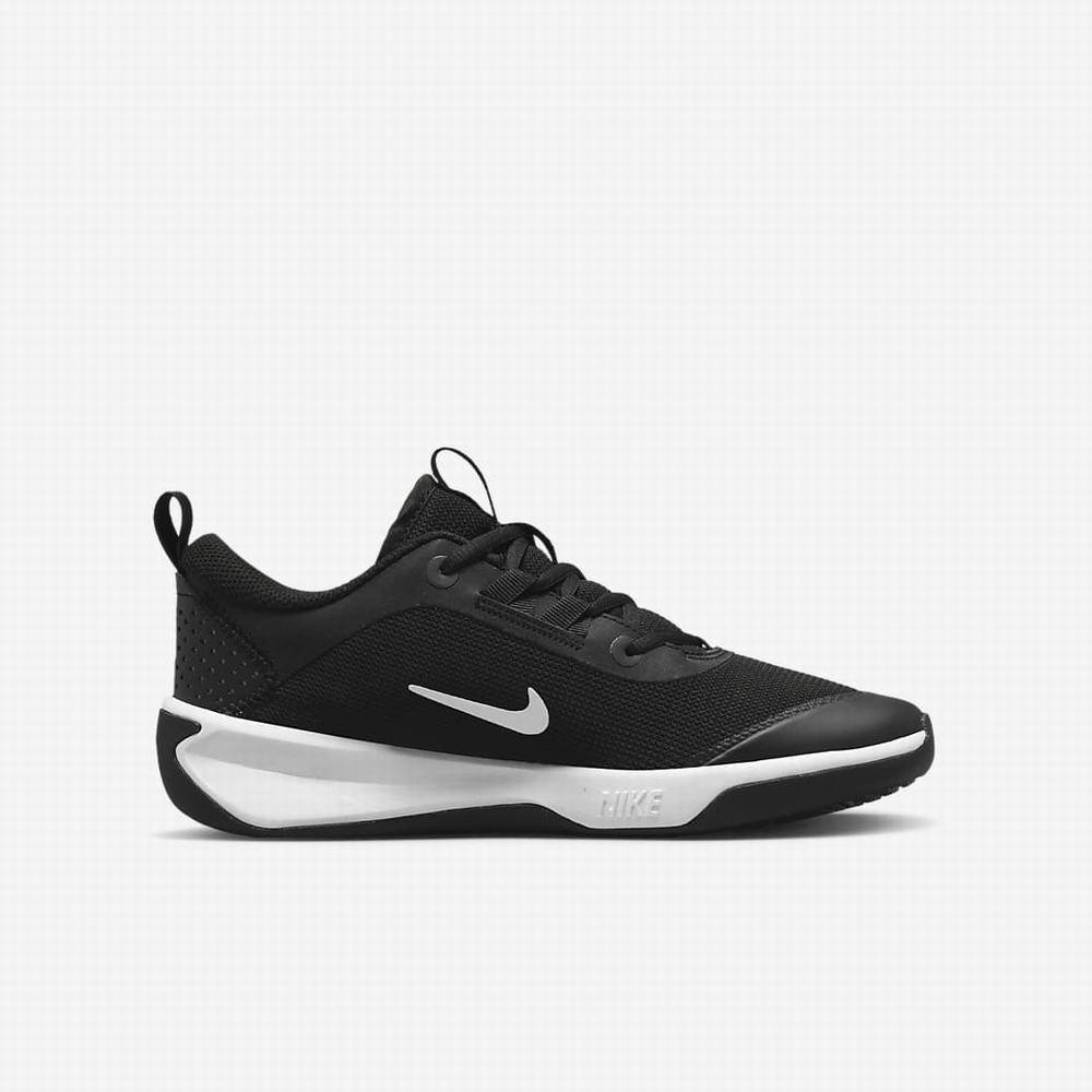 Tenisove Tenisky Nike Omni Multi-Court Detske Čierne Biele | SK450672