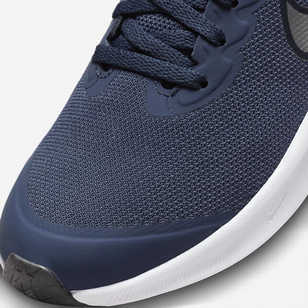 Vychadzkove Topanky Nike Star Runner 3 Detske Námornícka Modrá Nachový Metal Strieborne | SK245698