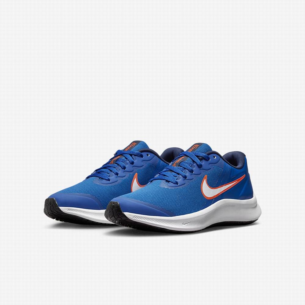 Vychadzkove Topanky Nike Star Runner 3 Detske Kráľovská Modrá Námornícka Modrá Oranžové Biele | SK726510