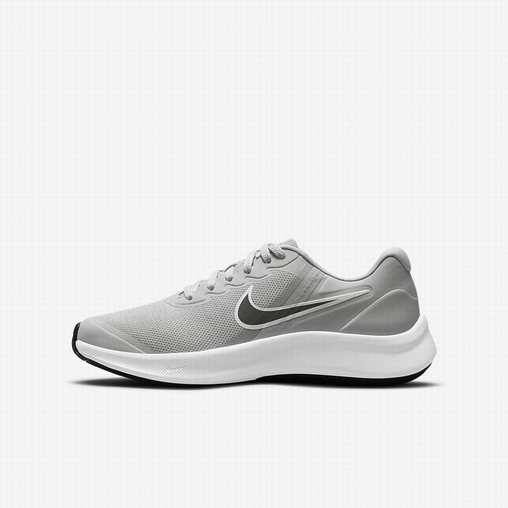 Vychadzkove Topanky Nike Star Runner 3 Detske Svetlo Siva Siva Čierne | SK830517