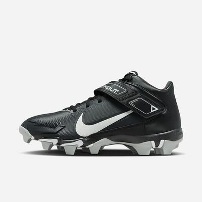 Baseballové Topanky Nike Force Trout 8 Keystone Panske Čierne Tmavo Siva Svetlo Siva Biele | SK286097