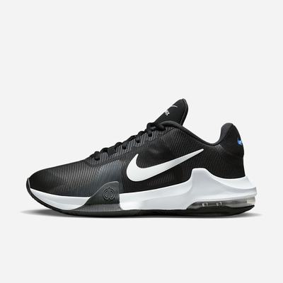 Basketbalove Tenisky Nike Air Max Impact 4 Panske Čierne Tmavo Siva Modre Biele | SK560817