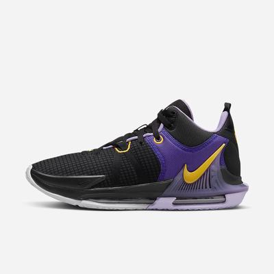 Basketbalove Tenisky Nike LeBron Witness 7 Panske Čierne Nachový Zlate | SK215938