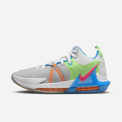 Basketbalove Tenisky Nike LeBron Witness 7 Panske Siva Siva Modre Ruzove | SK736801