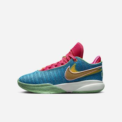 Basketbalove Tenisky Nike LeBron XX "Trinity" Detske Modre Ruzove Zelene Viacfarebný | SK415938