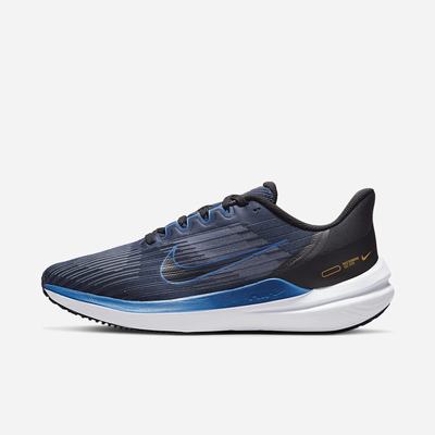 Bezecke Topanky Nike Air Winflo 9 Panske Obsidian Čierne Biele Tmavo Modre | SK247890