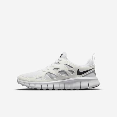 Bezecke Topanky Nike Free Run 2 Detske Biele Siva Čierne | SK807946