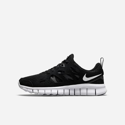 Bezecke Topanky Nike Free Run 2 Detske Čierne Tmavo Siva Biele | SK879025