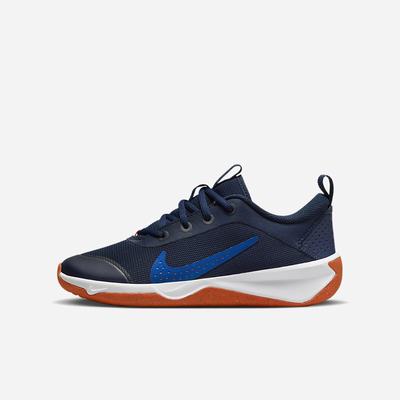 Bezecke Topanky Nike Omni Multi-Court Detske Námornícka Modrá Kráľovská Modrá Biele Oranžové | SK261975