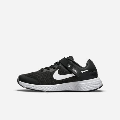 Bezecke Topanky Nike Revolution 6 FlyEase 4E Detske Čierne Tmavo Siva Biele | SK879512