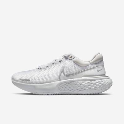 Bezecke Topanky Nike ZoomX Invincible Run Flyknit Damske Biele Platina Metal Strieborne | SK820473