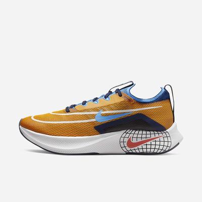 Bezecke Topanky Nike Zoom Fly 4 Premium Panske Žlté Tmavo Obsidian Biele Modre | SK681923