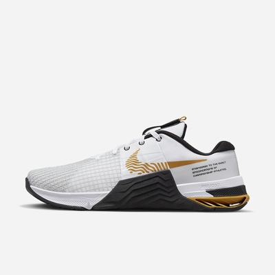 Botasky Nike Metcon 8 Panske Biele Čierne Zlate | SK970583