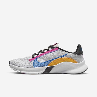 Botasky Nike SuperRep Go 3 Next Nature Flyknit Panske Svetlo Siva Biele Zlate Modre | SK034198