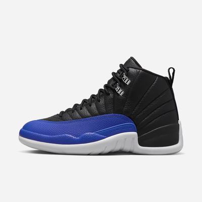 Jordan Tenisky Nike Air Jordan 12 Retro Damske Čierne Metal Strieborne Biele Kráľovská Modrá | SK571643