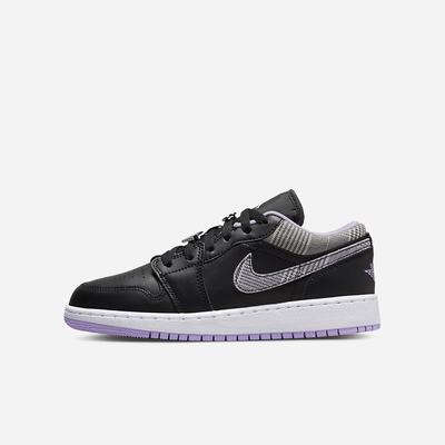 Jordan Tenisky Nike Air Jordan 1 Low SE Detske Čierne Metal Strieborne Biele | SK365491