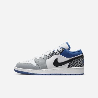 Jordan Tenisky Nike Air Jordan 1 Low SE Detske Biele Čierne Siva Tmavo Modre | SK625907