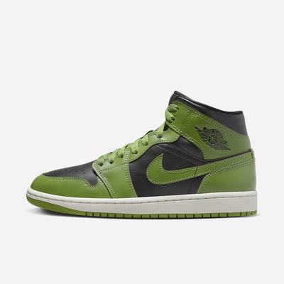 Jordan Tenisky Nike Air Jordan 1 Mid Damske Čierne Zelene | SK478052