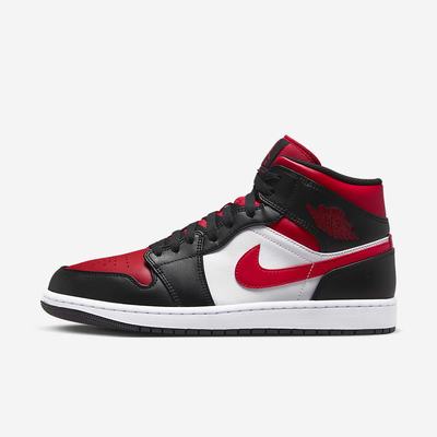 Jordan Tenisky Nike Air Jordan 1 Mid Damske Čierne Biele Červené | SK497620