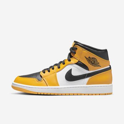 Jordan Tenisky Nike Air Jordan 1 Mid Panske Biele Čierne | SK178390