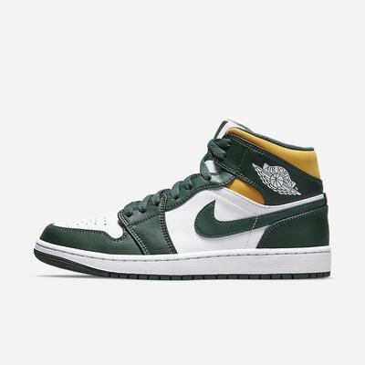 Jordan Tenisky Nike Air Jordan 1 Mid Panske Zelene Biele | SK576134