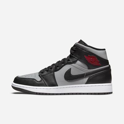 Jordan Tenisky Nike Air Jordan 1 Mid Panske Čierne Siva Biele Červené | SK829074