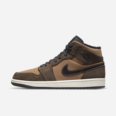 Jordan Tenisky Nike Air Jordan 1 Mid SE Panske Tmavo Čokoláda Hnede Čierne Červené | SK048275