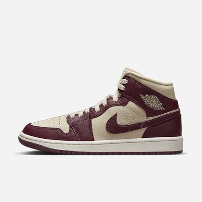 Jordan Tenisky Nike Air Jordan 1 Mid SE Damske Béžové Tmavo Červené | SK148207