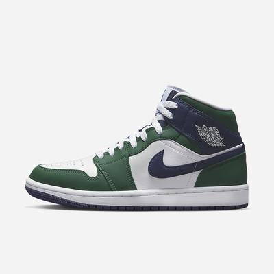 Jordan Tenisky Nike Air Jordan 1 Mid SE Damske Zelene Biele Námornícka Modrá | SK164872