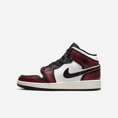 Jordan Tenisky Nike Air Jordan 1 Mid SE Detske Čierne Biele Červené | SK587462