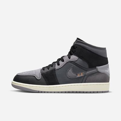 Jordan Tenisky Nike Air Jordan 1 Mid SE Craft Panske Čierne Tmavo Siva Siva | SK642718