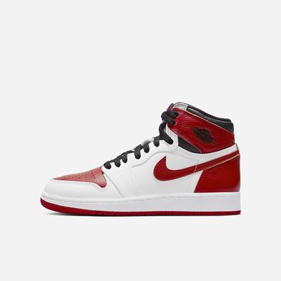 Jordan Tenisky Nike Air Jordan 1 Retro High OG Detske Biele Čierne Červené | SK356914