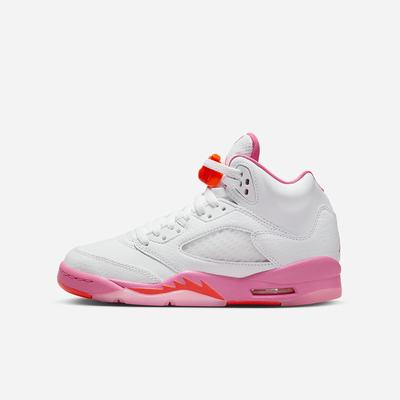 Jordan Tenisky Nike Jordan 5 Retro Detske Biele Oranžové Ruzove | SK701532