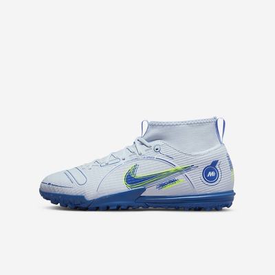 Kopačky Nike Jr. Mercurial Superfly 8 Academy TF Detske Siva Tmavo Modre | SK081567