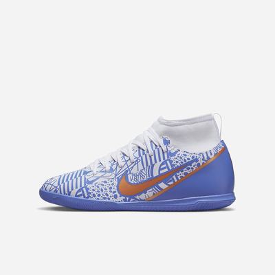 Kopačky Nike Jr. Mercurial Superfly 9 Club CR7 IC Detske Biele Modre Metal Meď | SK952630