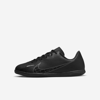 Kopačky Nike Jr. Mercurial Vapor 15 Club IC Detske Čierne Biele Tmavo Siva | SK958642