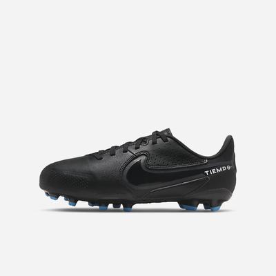 Kopačky Nike Jr. Tiempo Legend 9 Academy MG Multi-Ground Detske Čierne Biele Svetlo Modre Tmavo Siva | SK209184