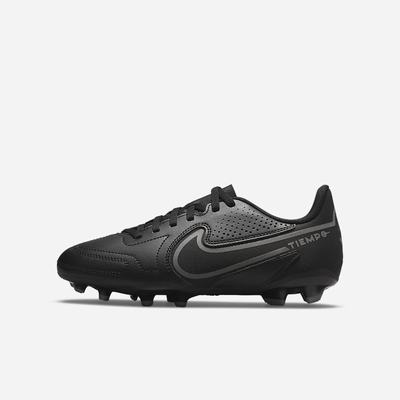 Kopačky Nike Jr. Tiempo Legend 9 Club MG Multi-Ground Detske Čierne Metal Siva Siva | SK975463