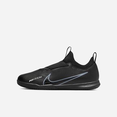 Kopačky Nike Jr. Zoom Mercurial Vapor 15 Academy IC Detske Čierne Biele Tmavo Siva | SK498532