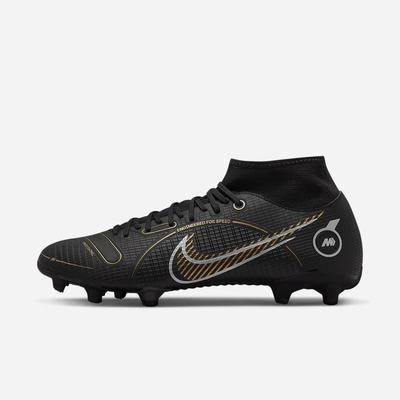 Kopačky Nike Mercurial Superfly 8 Academy MG Multi-Ground Damske Čierne Metal Strieborne Siva Metal Zlate | SK548396