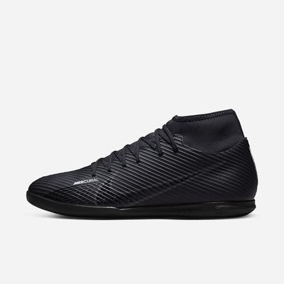 Kopačky Nike Mercurial Superfly 9 Club IC Panske Čierne Biele Tmavo Siva | SK587429