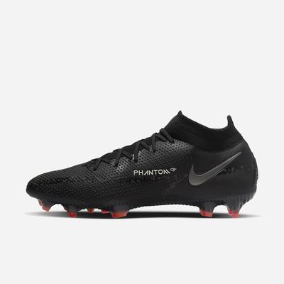 Kopačky Nike Phantom GT2 Dynamic Fit Elite FG Firm-Ground Damske Čierne Biele Svetlo Červené Tmavo Siva | SK396458