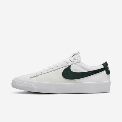 Skate Topanky Nike SB Zoom Blazer Low Pro GT Panske Biele Zelene | SK290376