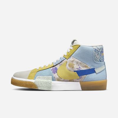 Skate Topanky Nike SB Zoom Blazer Mid PRM Damske Modre Zelene Modre | SK061483