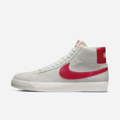 Skate Topanky Nike SB Zoom Blazer Mid Panske Biele Červené | SK749051