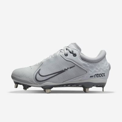 Softball Obuv Nike Hyperdiamond 4 Elite Damske Biele Platina Siva Čierne | SK268374