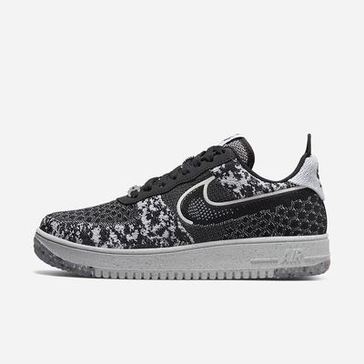 Tenisky Nike Air Force 1 Crater Flyknit Next Nature Panske Čierne Biele Platina Čierne | SK830427