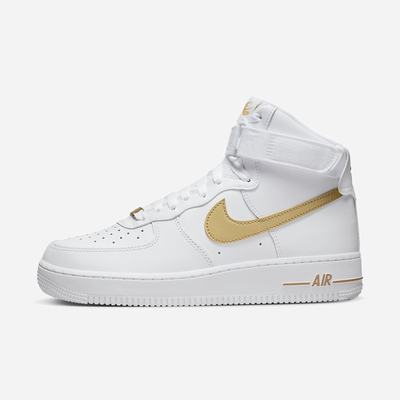 Tenisky Nike Air Force 1 High Damske Biele Metal Zlate | SK458031