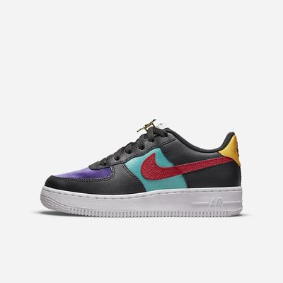 Tenisky Nike Air Force 1 LV8 EMB Detske Čierne Modre Svetlomodrá Tyrkysové Nachový Červené | SK284917