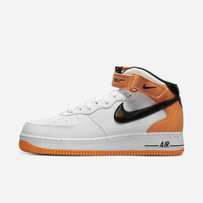 Tenisky Nike Air Force 1 Mid '07 Panske Biele Oranžové Svetlo Siva Čierne | SK308794